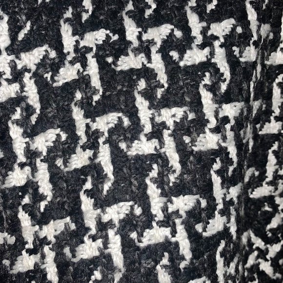 Christopher & Banks Black And White Printed Tie Front Sleeveless Jacket Large - Picture 3 of 8